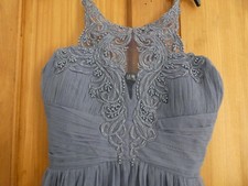 Little Mistress Blue Prom Bridesmaid Evening Dress Stunning UK 14  Beadwork nwot