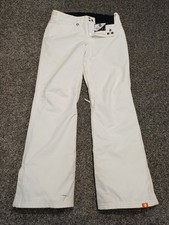 Roxy Ski Pants Trousers Women UK 12 White W30 L30 Salopettes Snowboard