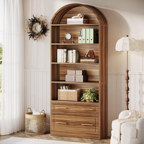 Tall arched bookcase - 76.8",