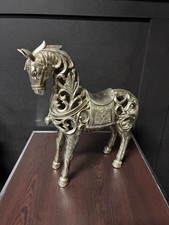 Silver Metal Ornate Horse