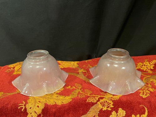 Pair antique ruffled edge - of,