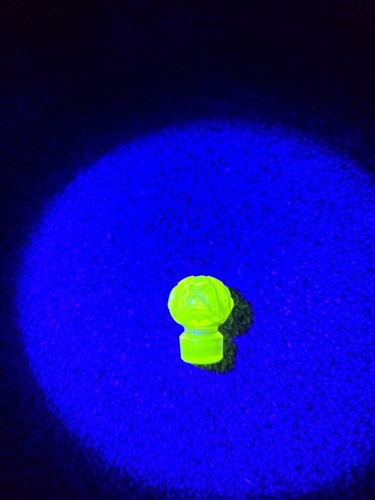 Amber uranium glass bottle - amber,