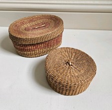 2 Vintage Seagrass Baskets