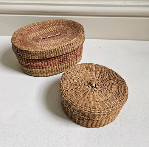Vintage seagrass baskets - vintage,
