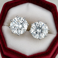 2ct Earrings White Gold Gift