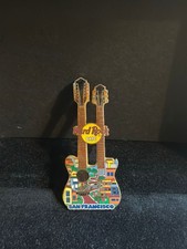 Hard Rock Café San Francisco Double Neck Guitar Pin – Limited Edition – Rare