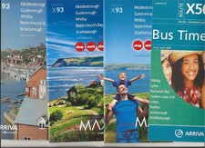 Arriva bus timetable Middlesbrough Teesside Whitby Scarborough X56 X93 2003+15 