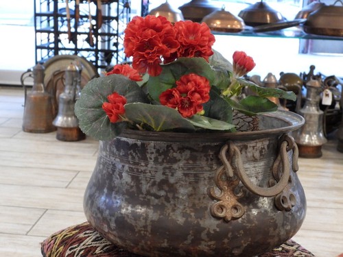 Old antique copper pot - copper,