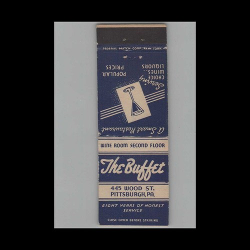 Matchbook cover 1930s - cover,