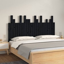 Wall Headboard Black Solid