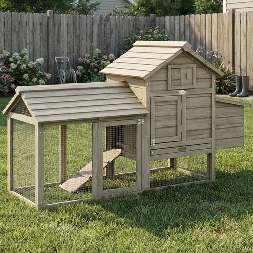 Chicken coop with - run, fir