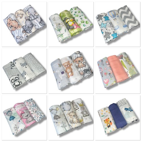 3pack large printed - large, muslin