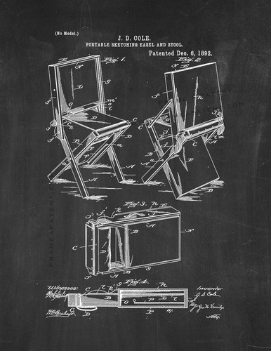Portable sketching easel and - easel,