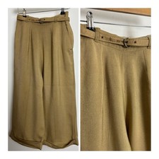 Vintage 1940s Khaki Wool Twill