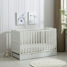 White Wooden Orlando Baby Cot