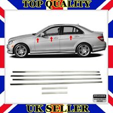 Chrome Windows Frame Trim 6pc BRUSHED For Mercedes W204 C-class Saloon 2007-2014