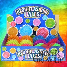 65mm Flashing LIGHT UP Spiky Bouncy Sensory Ball Autism  Kids Party Balls