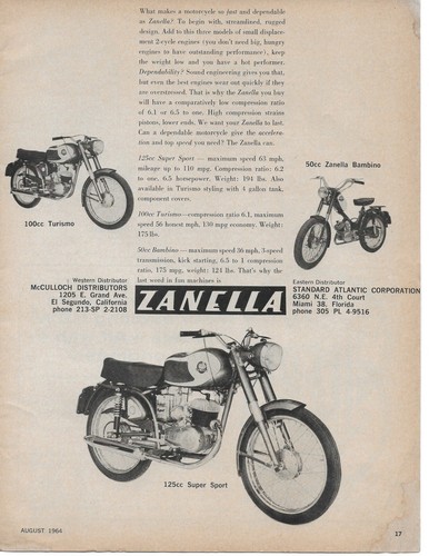 1964 zanella 125cc super - 125cc,