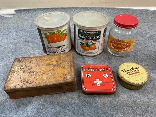 Vintage advertising tins job - advertising,