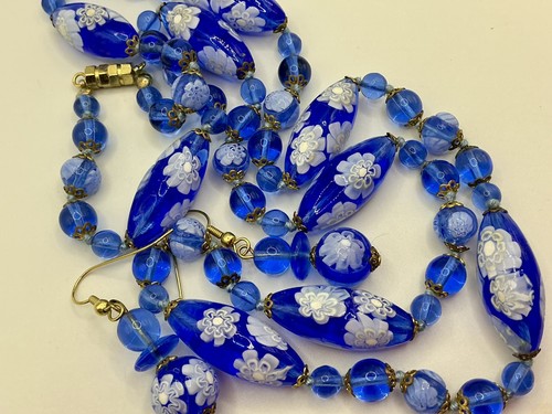 Vintage blue murano glass - blue,