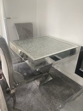 Mirrored Table and 4 Chairs