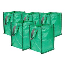 Garden Tidy Grow Bags, 5 x Green Durable 45L Pods, For Storage, Patio Growing