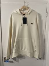 Fred Perry Tipped Hoodie XL Cream Brand New With tags 