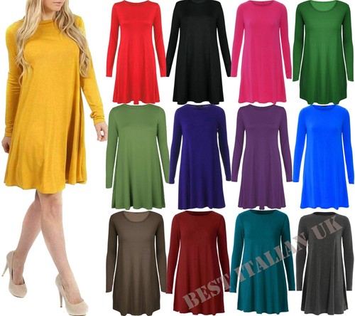 Women ladies long sleeve swing - women,