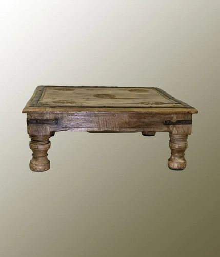 Vintage indian wooden bajot - indian,