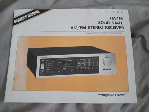Realistic sta 116 receiver - sta-116,