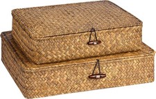 Flat seagrass storage bins