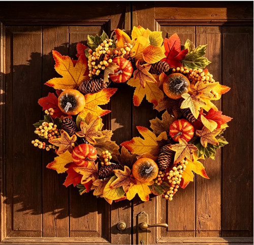 Front door fall - door, harvest
