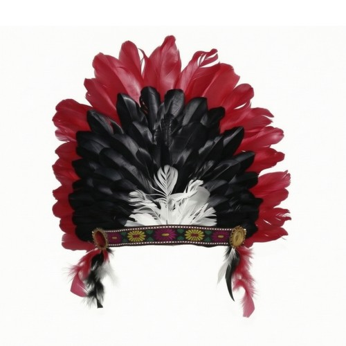 Feather headpiece with beaded - headpiece,