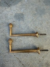 Pair Of antique French Solid brass curtain tie backs