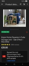 Argos Home Squares Four Cubes