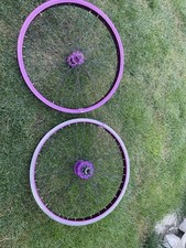  BMX  BICYCLE WHEEL SET PURPLE 20”
