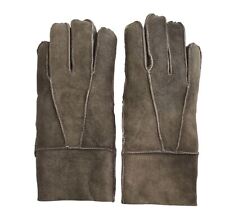 Unisex Sheepskin Gloves Warm Winter Genuine Suede Leather Gloves 