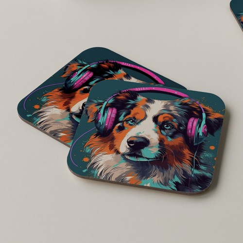 Australian shepherd coaster - shepherd,