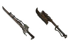 Steampunk Sword Axe Weapon Accessory Fancy Dress PU Foam Cosplay Halloween Prop