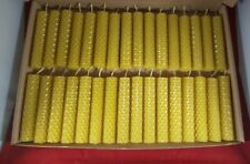 32 x CANDLES 100% PURE beeswax PILLAR CANDLES Eco-friendly in BOX size: 10cm 2cm