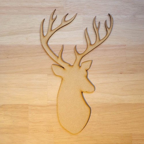 Wooden mdf stag - wooden, head