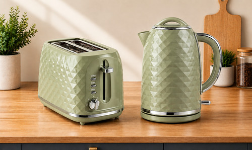 Green textured fast boil - green,