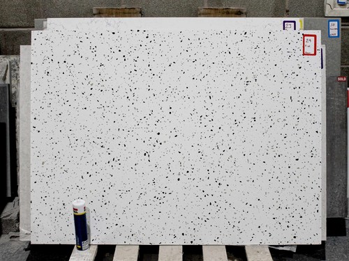 Terazzo white quartz worktop - white,