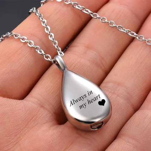 Teardrop ashes necklace - teardrop,
