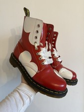 Dr Martens 1480 Bentley valentine boots heart red white 10 hole, UK 5