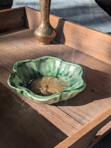 Studio art pottery 13cm green - studio,