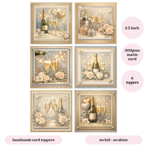 Anniversary champagne card - anniversary,