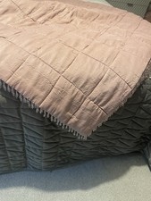 Laura Ashley Dusky Pink Mia Beaded Quilt 2mx2m