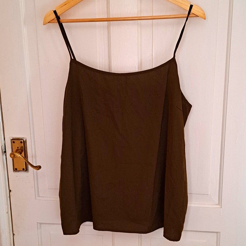 Brown strappy cami - brown,