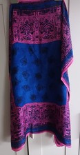 YSL Silk Scarf Bright Blue